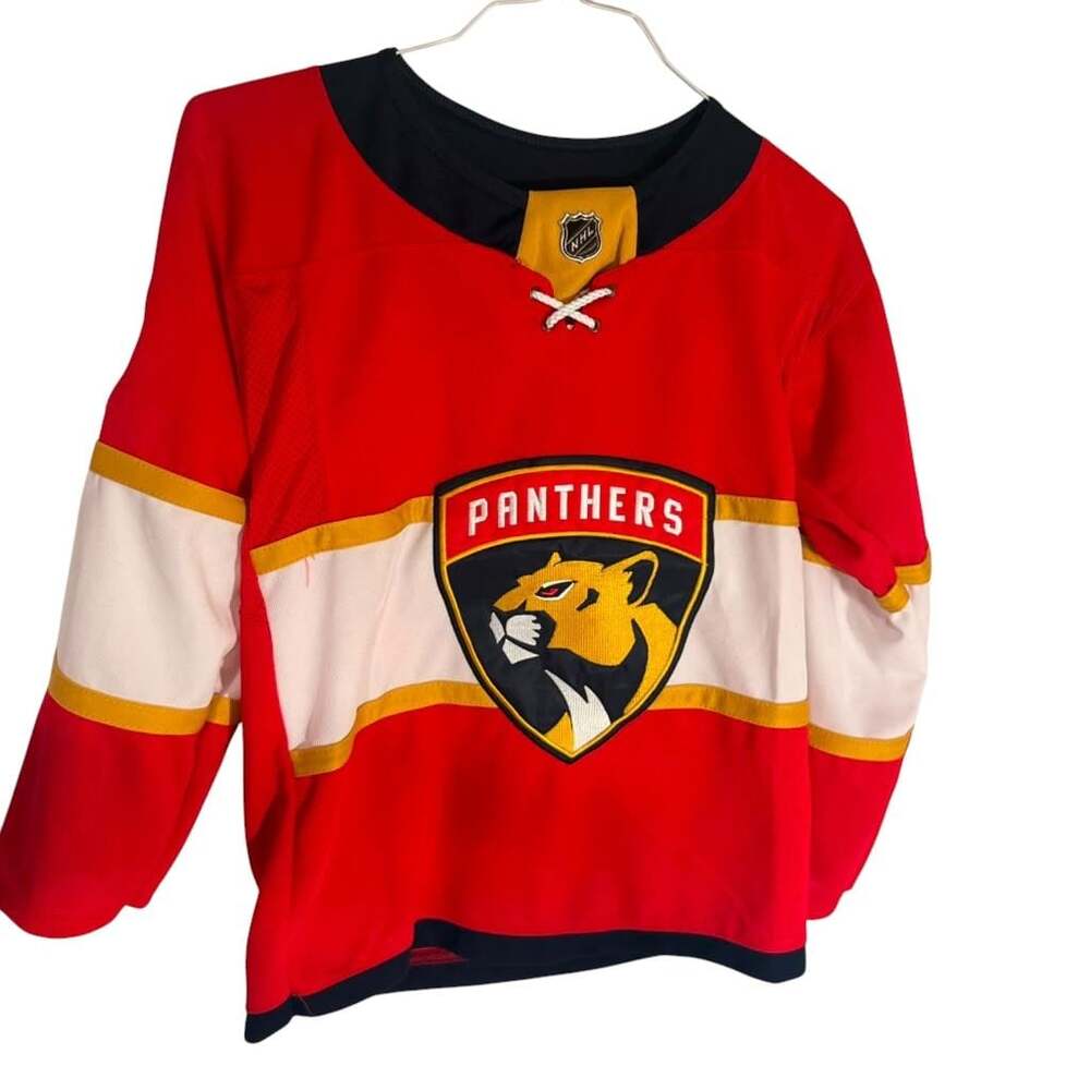 Florida Panthers Youth Red Home Breakaway Jersey sku72
